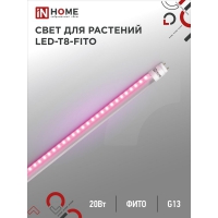 IN HOME Лампа светодиодная LED-T8-FITO 20Вт 230В G13 1200мм IN HOME