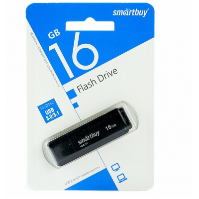SMART BUY  Флеш-накопитель USB3.0  16GB  LM05 чёрный
