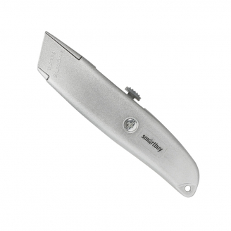 Строительный нож, трапециевидное лезвие, алюм. порошковый корпус, Smartbuy One Tools