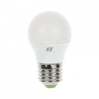 ASD Лампа LED-ШАР-PREMIUM 5.0Вт 160-260В Е27 4000К 450Лм прозрачная