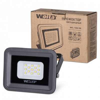 Wolta Прожектор WFL- 10W/06 серый, 5700K, 900Лм, IP65